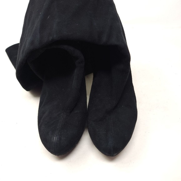 Giuseppe Zanotti Womens Boots OTK Black Suede Leather Thigh High Heel Shoe 40 10 - Picture 8 of 15